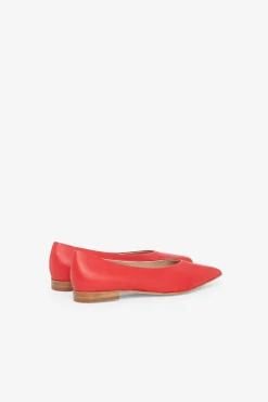 Ballerines pointues en cuir