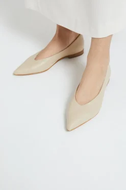 Ballerines pointues en cuir