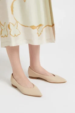 Ballerines pointues en cuir