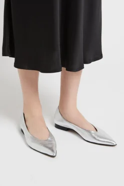 Ballerines pointues en cuir