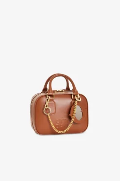 Berloque miroir en cuir