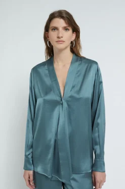 Blouse 1 bouton en viscose
