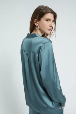 Blouse 1 bouton en viscose