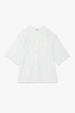 Blouse en coton avec broderie à oeillets