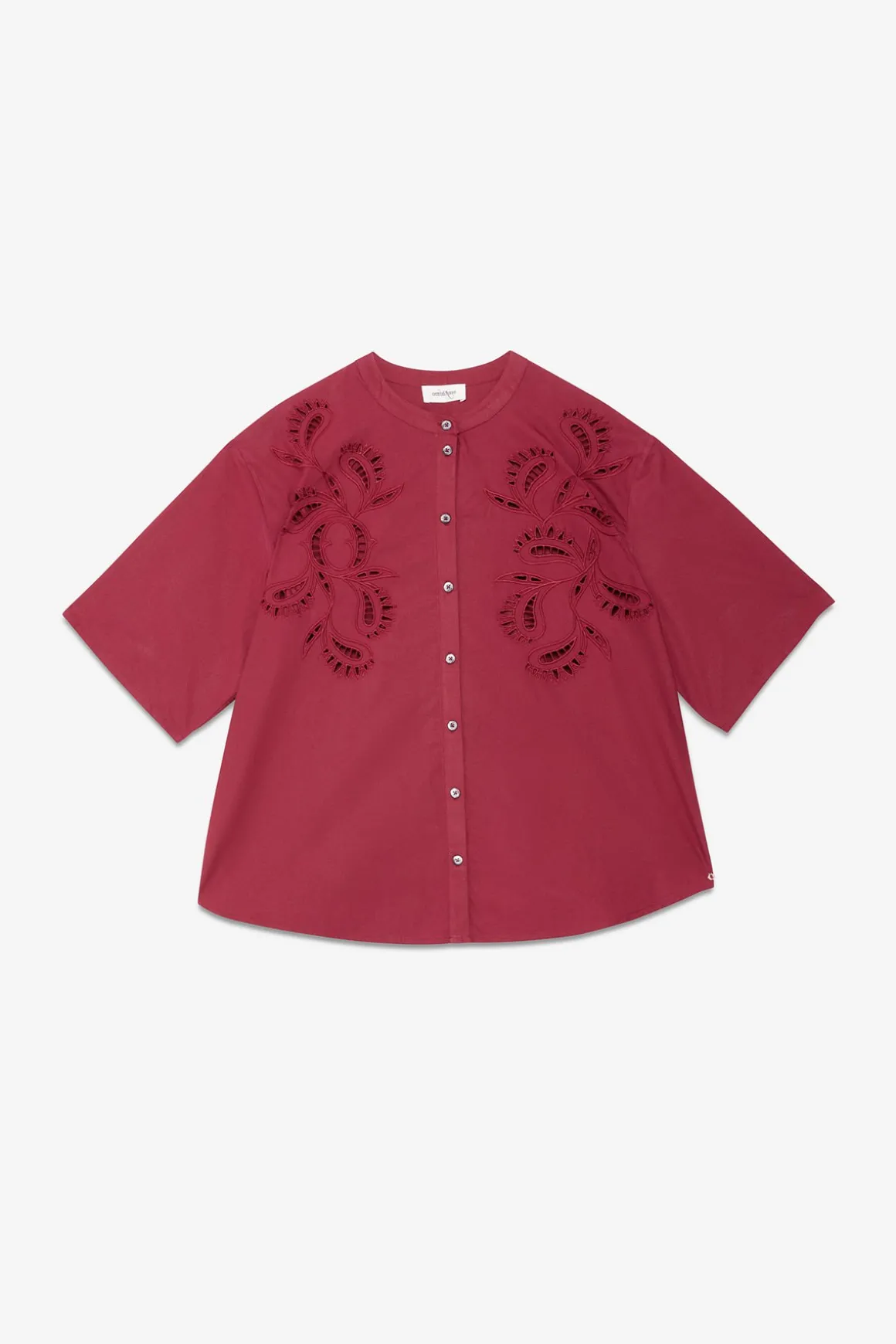 Blouse en coton avec broderie à oeillets