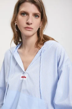 Blouse en coton avec capuche