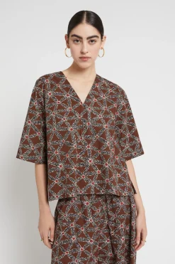 Blouse en coton imprimé