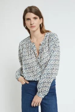 Blouse en coton imprimé