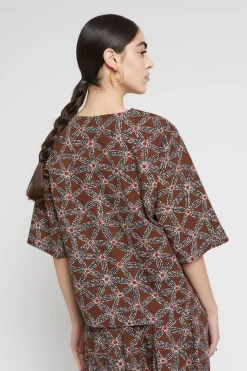 Blouse en coton imprimé