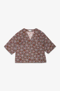 Blouse en coton imprimé