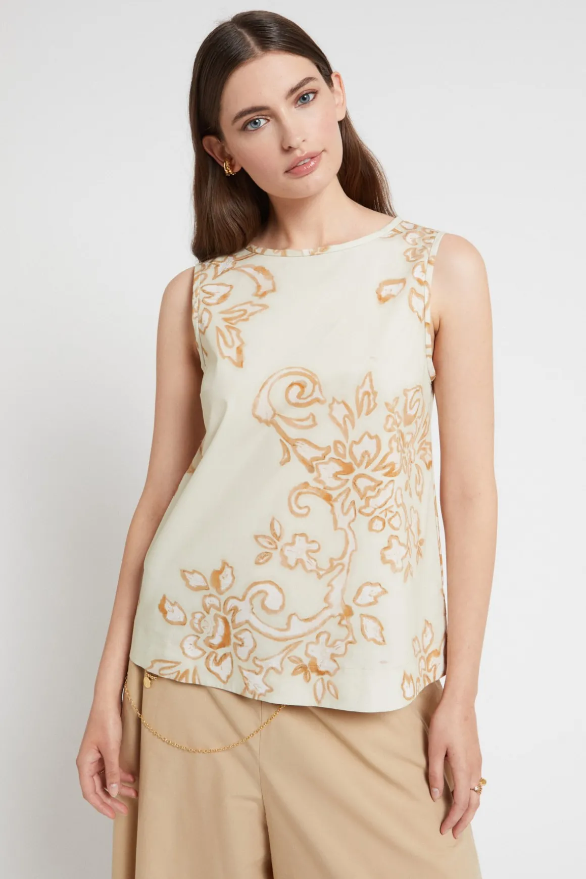 Blouse en popeline imprimée