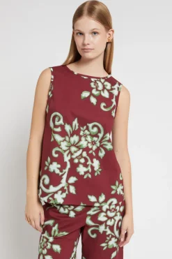 Blouse en popeline imprimée