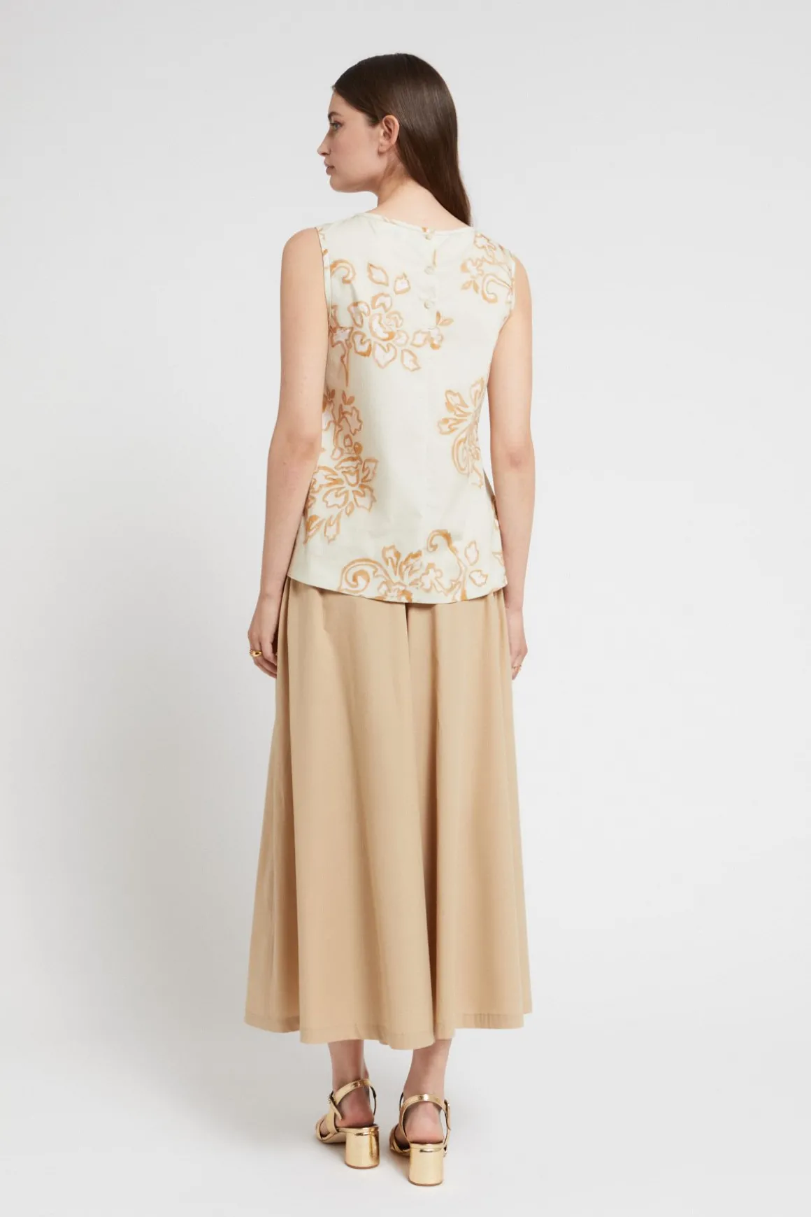 Blouse en popeline imprimée