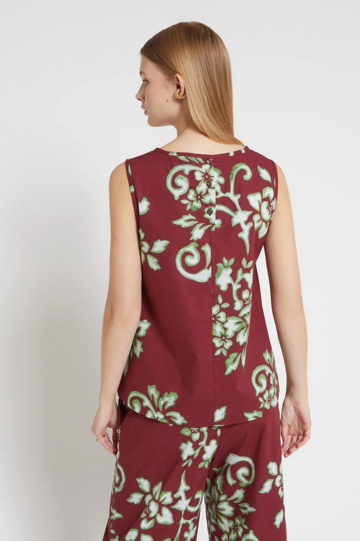 Blouse en popeline imprimée