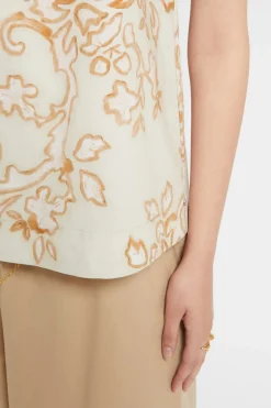 Blouse en popeline imprimée