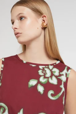 Blouse en popeline imprimée