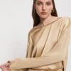 Blouse en soie et viscose