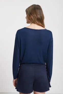 Blouse en soie et viscose