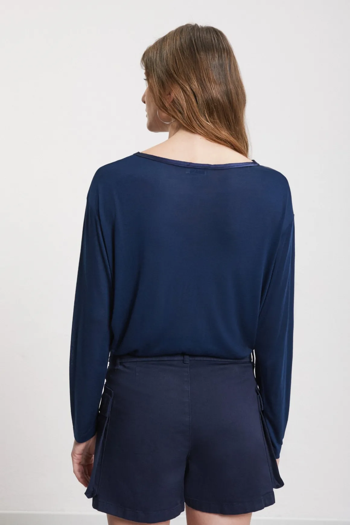 Blouse en soie et viscose