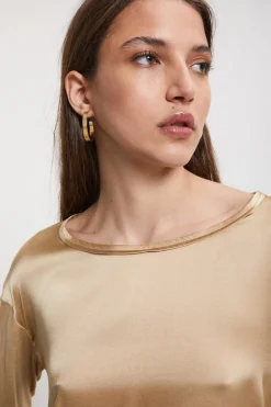 Blouse en soie et viscose