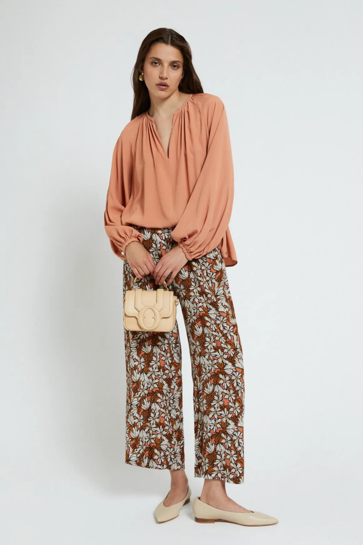 Blouse en soie mélangée
