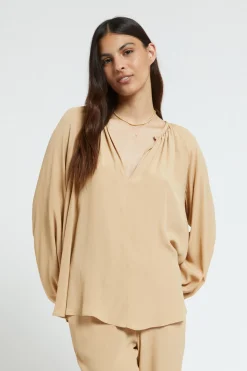 Blouse en soie mélangée