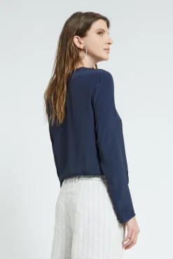 Blouse en soie mélangée