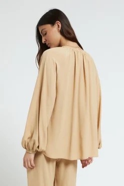 Blouse en soie mélangée