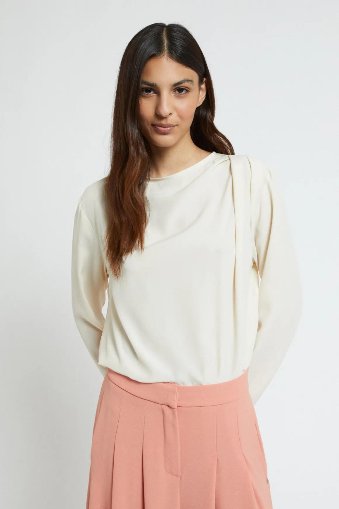 Blouse en soie mélangée