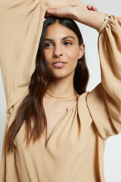 Blouse en soie mélangée