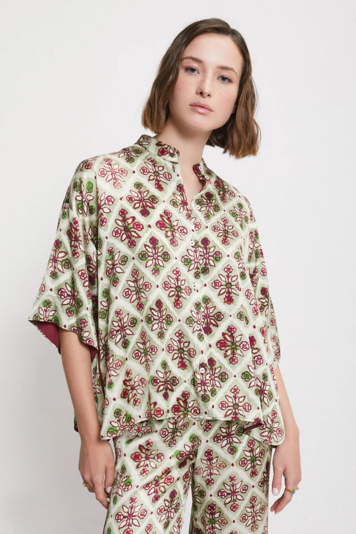 Blouse en viscose imprimée