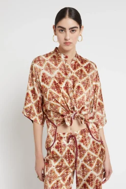 Blouse en viscose imprimée