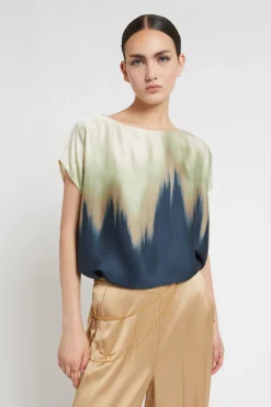Blouse en viscose imprimée