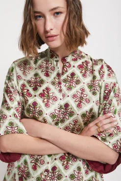 Blouse en viscose imprimée