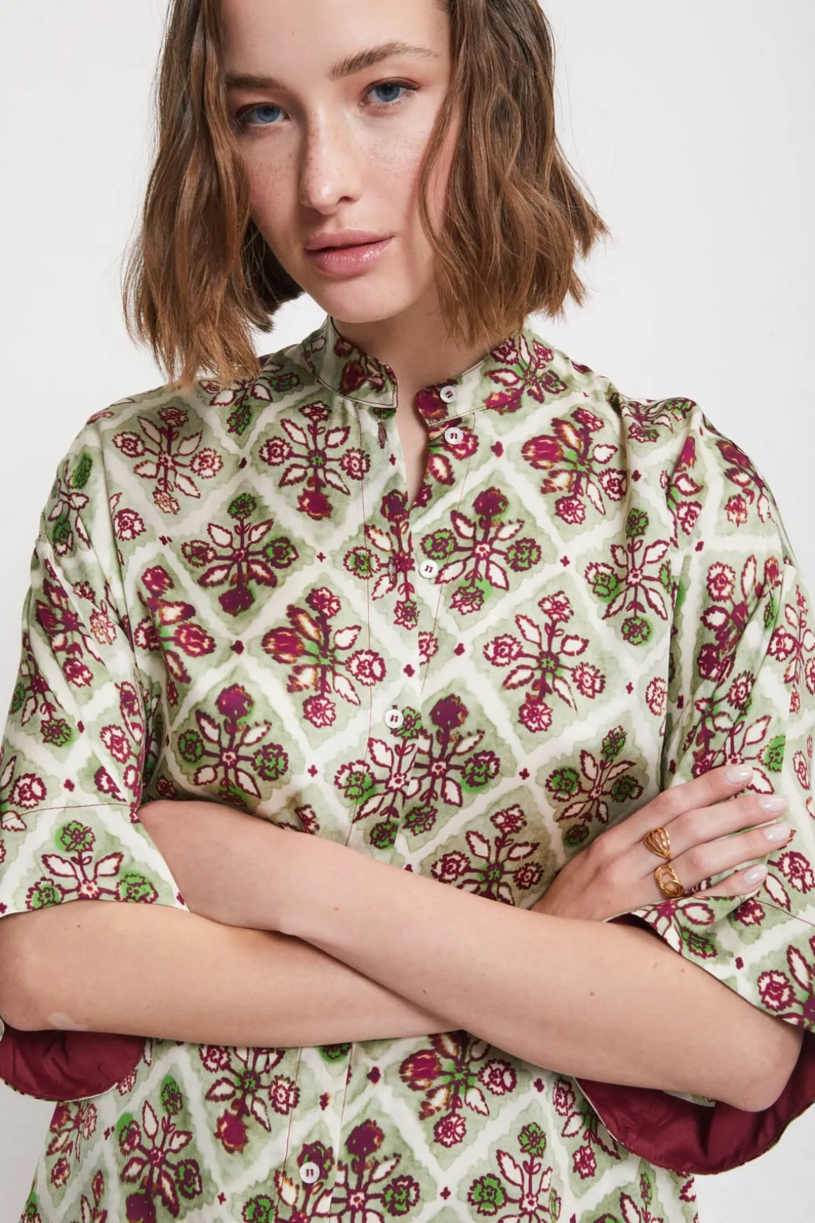 Blouse en viscose imprimée