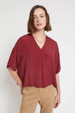 Blouse fluide avec encolure en V