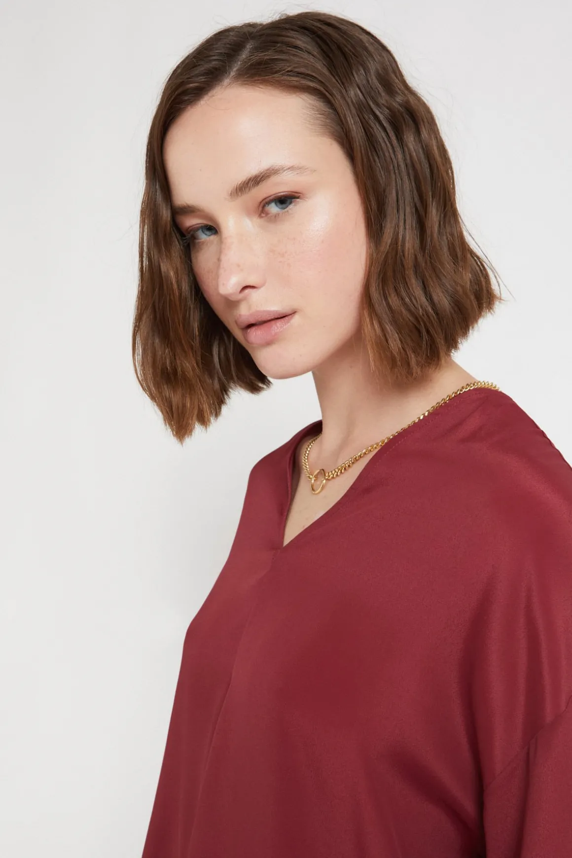 Blouse fluide avec encolure en V