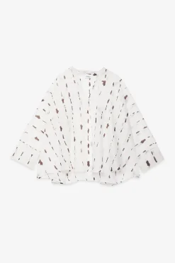 Blouse imprimée avec volants
