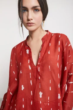 Blouse imprimée avec volants