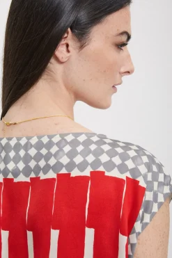 Blouse sans manches en viscose
