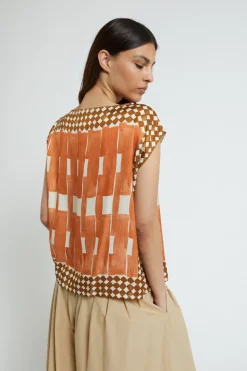Blouse sans manches en viscose