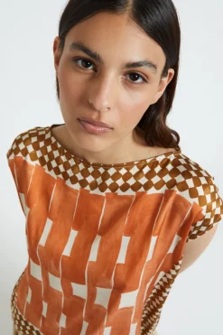 Blouse sans manches en viscose
