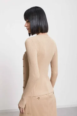 Cardigan côtelé