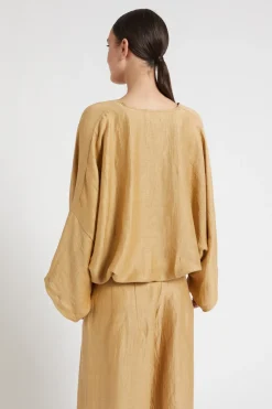 Cardigan en lin effet satin