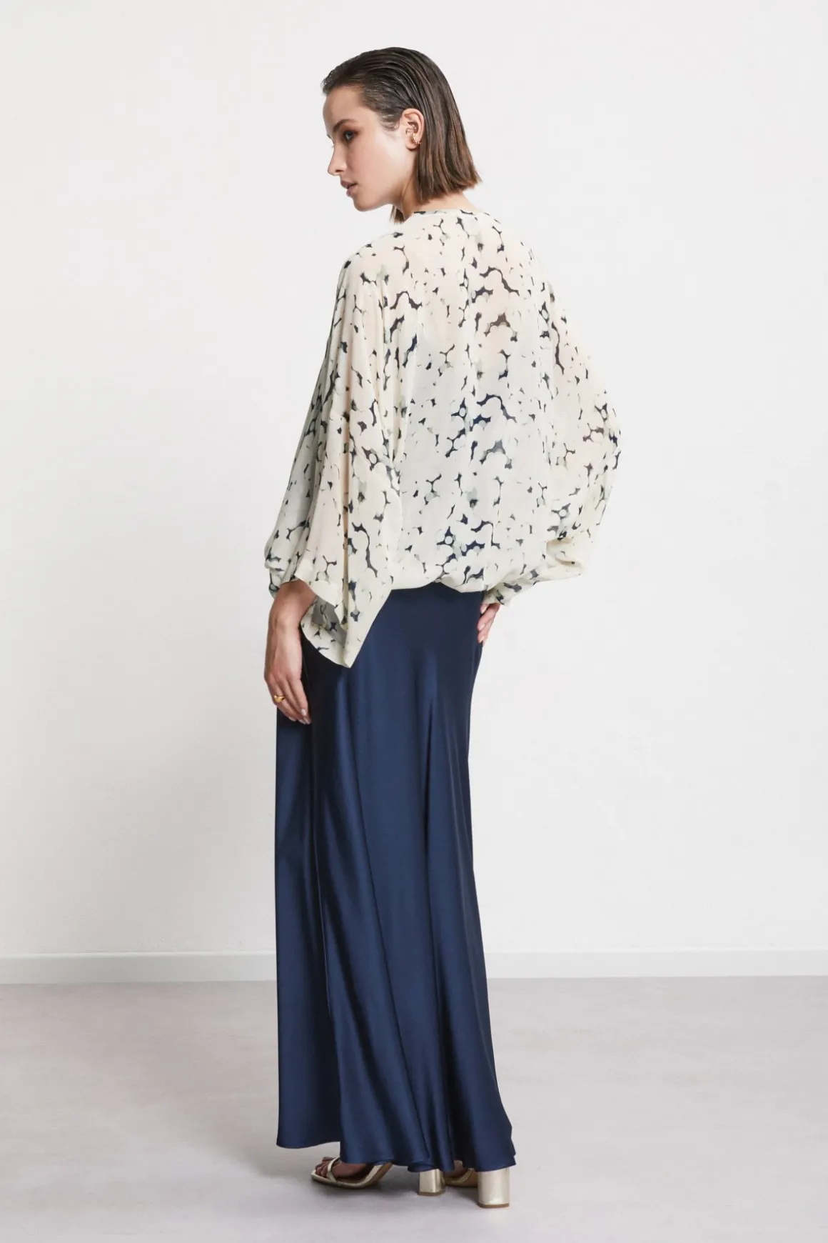 Cardigan en viscose avec lacet coulissant