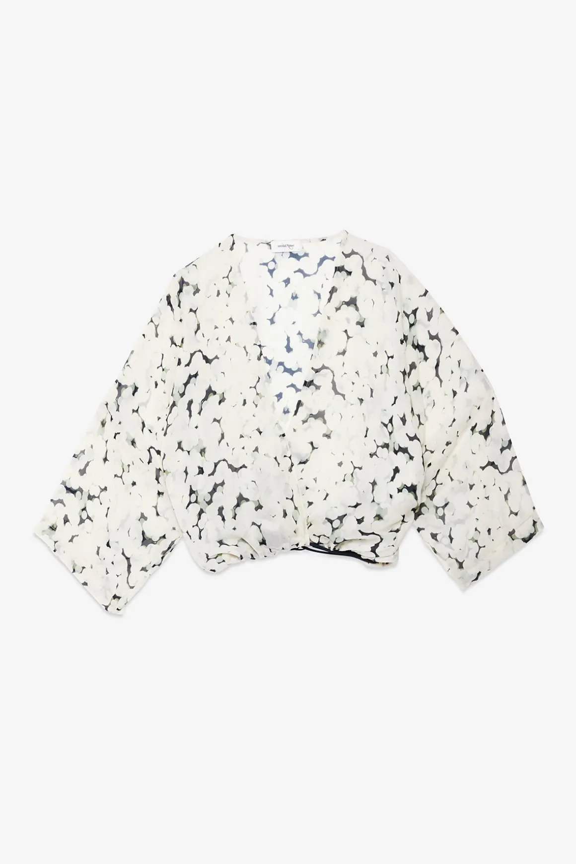 Cardigan en viscose avec lacet coulissant