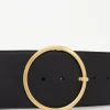 Ceinture haute en cuir avec boucle