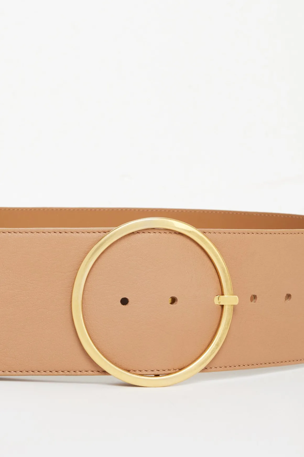 Ceinture haute en cuir avec boucle