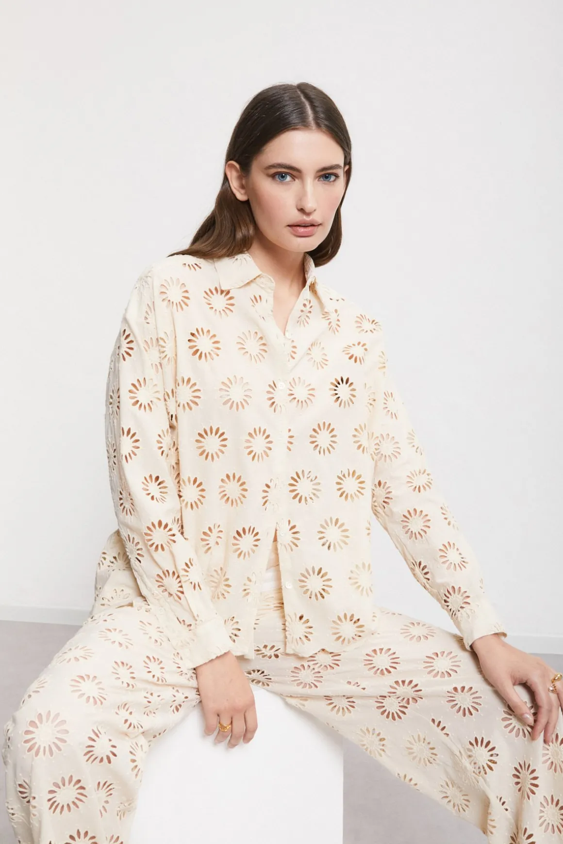 Chemisier en broderie anglaise