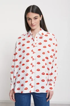 Chemisier en coton imprimé